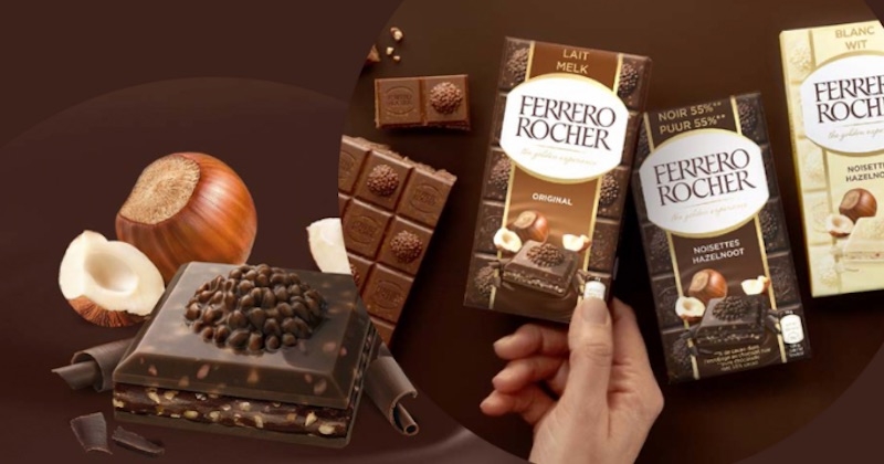 Tablette Ferrero Rocher chocolat noir