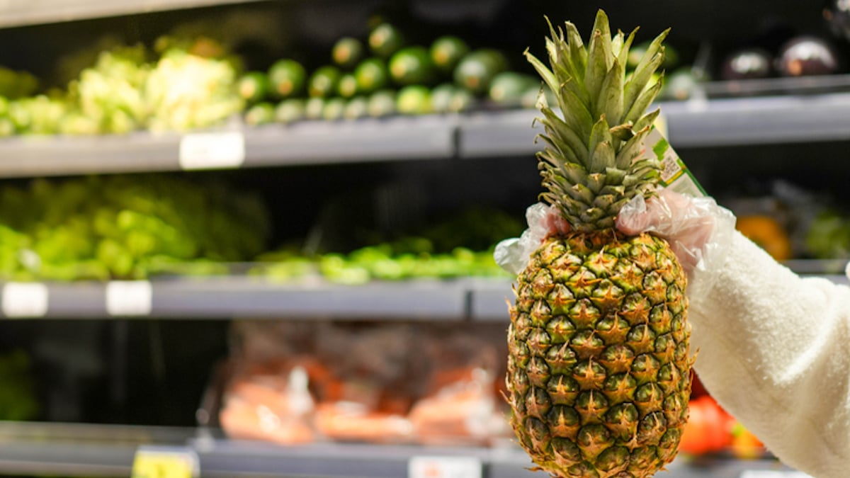 Un ananas acheté au supermarché