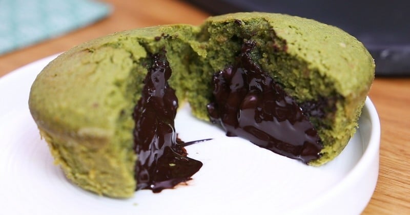 Régalez vos convives avec ces fondants au matcha pour la cuisine Palais des Thés et au cœur chocolat