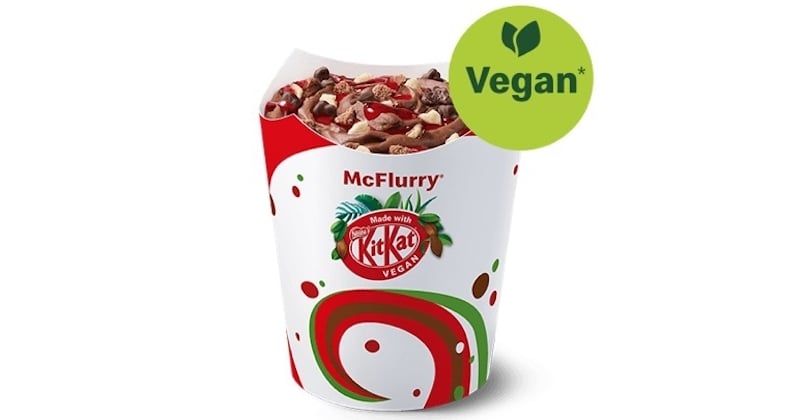 McDonald's propose désormais un McFlurry au chocolat avec des morceaux de KitKat vegan !