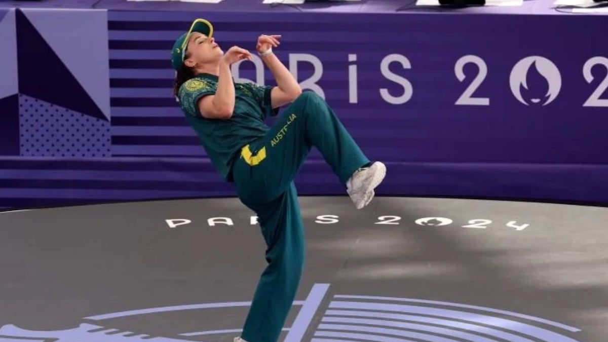 Raygun lors des épreuves de breakdance aux JO 2024 