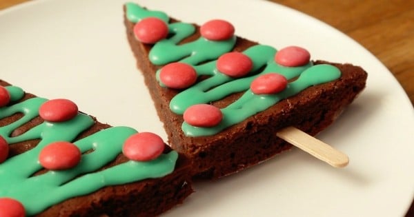 Brownie-sapins » pour Noël ! 