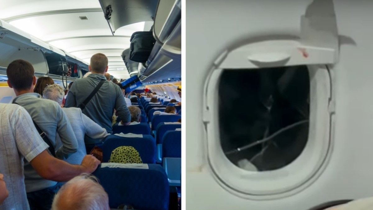 Sa voisine de siège rejette ses avances, il devient fou de rage et casse le hublot de l'avion... en plein vol