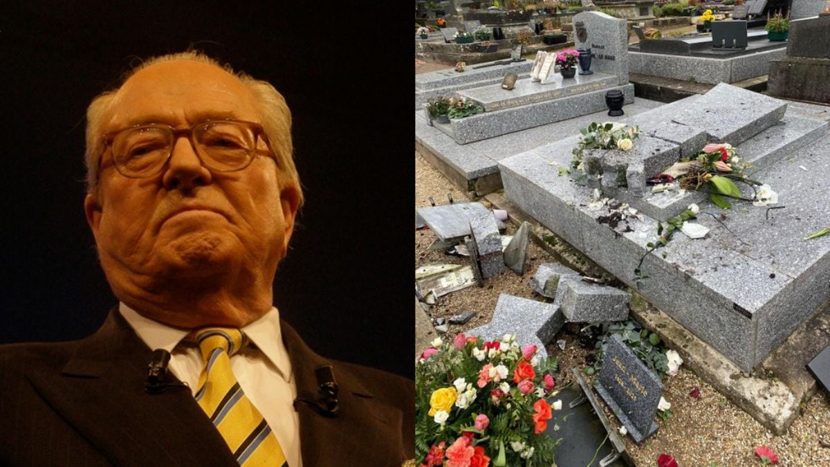 La tombe de Jean-Marie Le Pen vandalisée à la masse