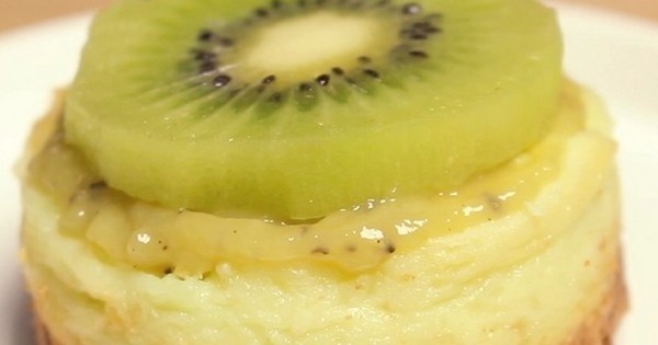 Mini cheesecakes au kiwi