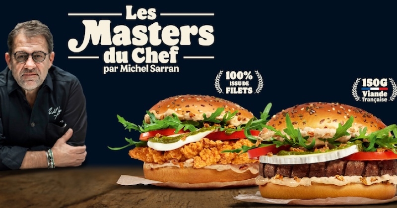 Le chef étoilé Michel Sarran débarque chez Burger King avec trois nouveaux burgers inédits !