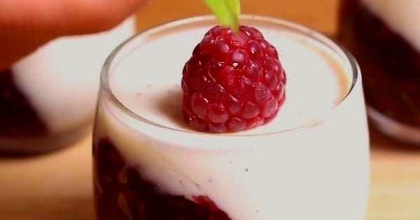 Double panna cotta vanille framboise