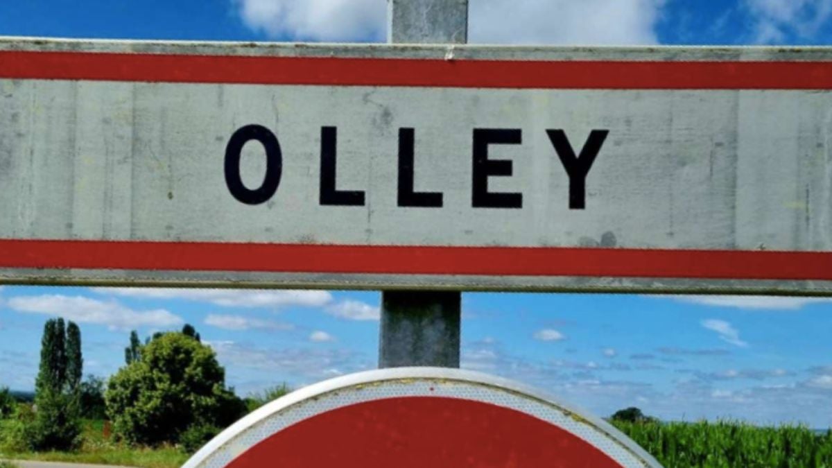 Panneau de la ville d'Olley, en Meurthe-et-Moselle