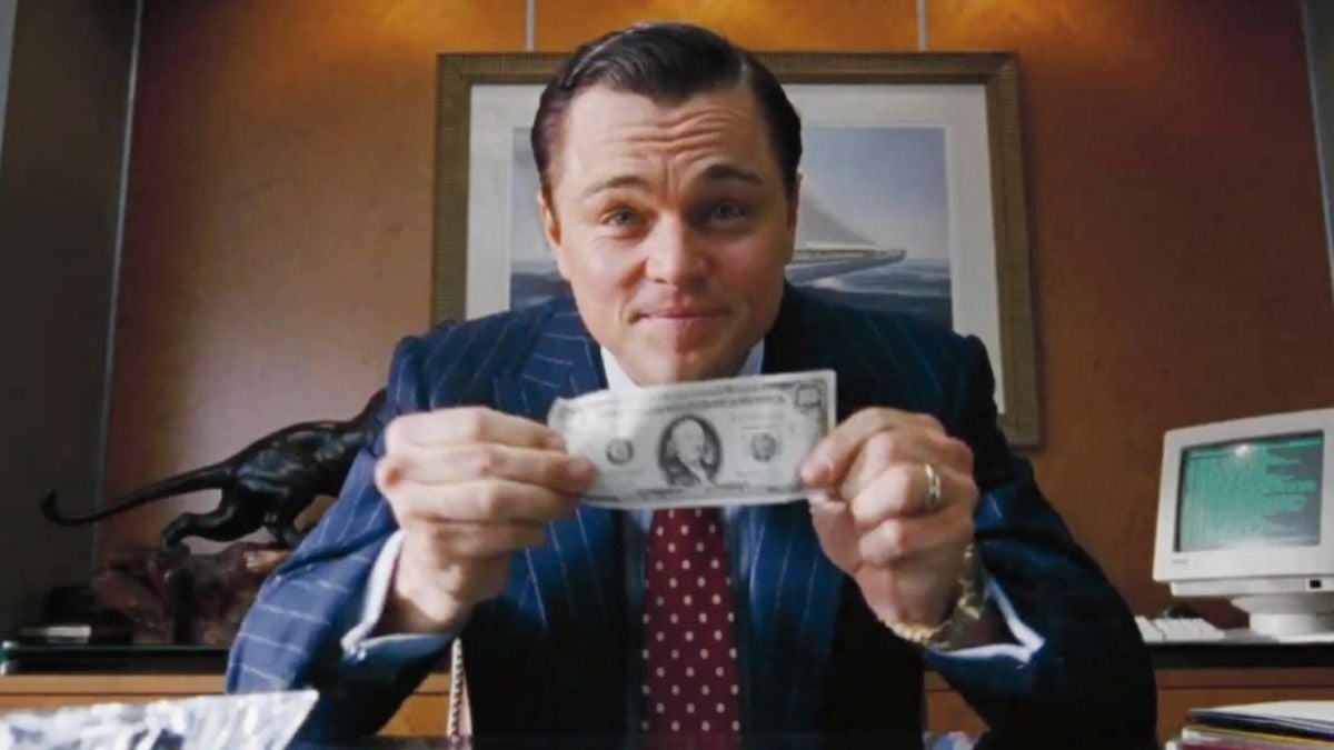 L'acteur Leonardo DiCaprio dans el fil Le Loup de Wall Street