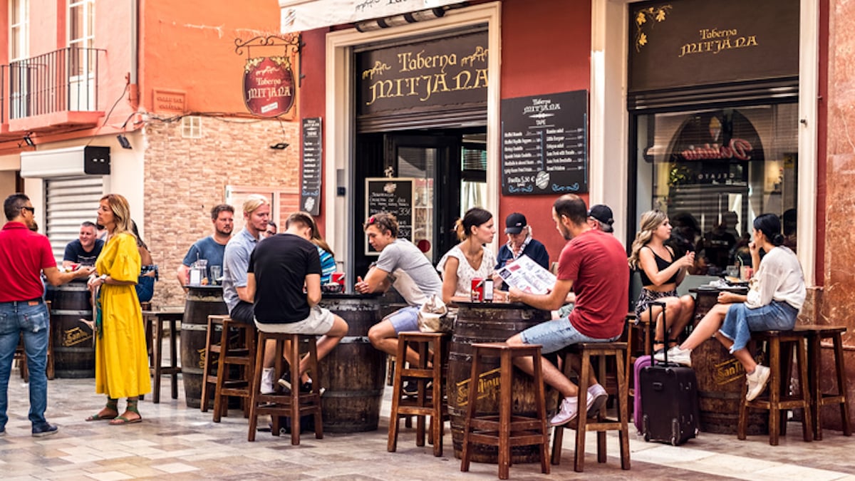 Un bar à Malaga, en Espagne