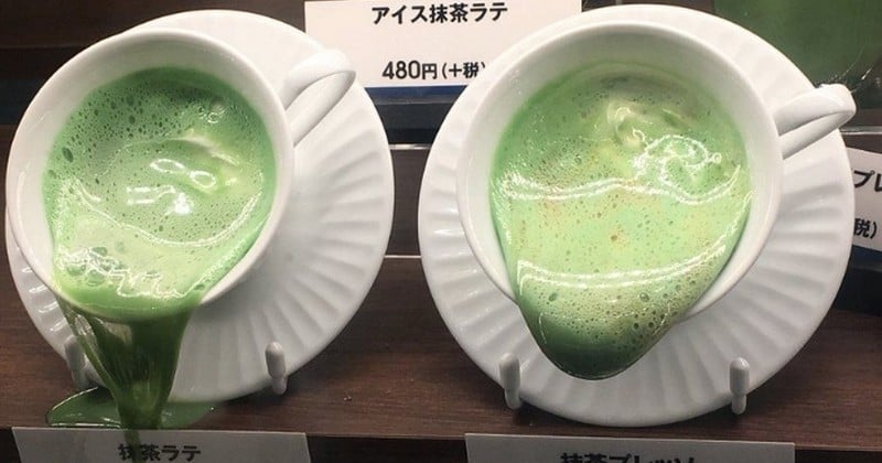 Au Japon, des échantillons de plats en plastique fondent dans les vitrines des restaurants à cause de la chaleur !