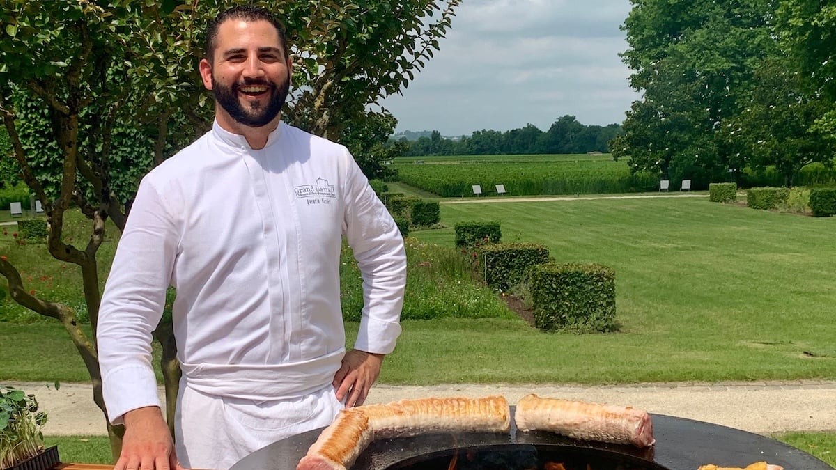 le chef Quentin Merlet au Château-Hôtel Grand Barrail