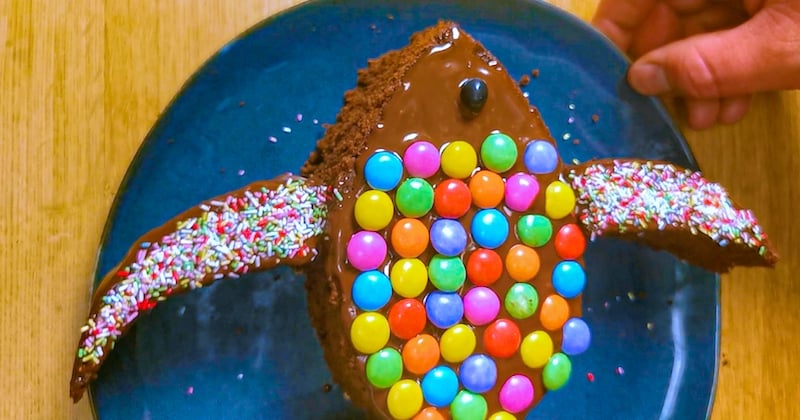 Gâteau poisson arc-en-ciel