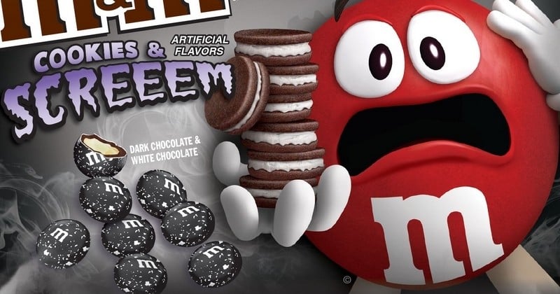 M&M's sort une version cookie et crème aux États-Unis pour Halloween !