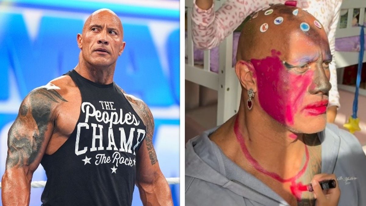 Dwayne Johnson se fait maquiller par ses filles de 6 en 9 ans dans une vidéo hilarante, le résultat vaut le détour