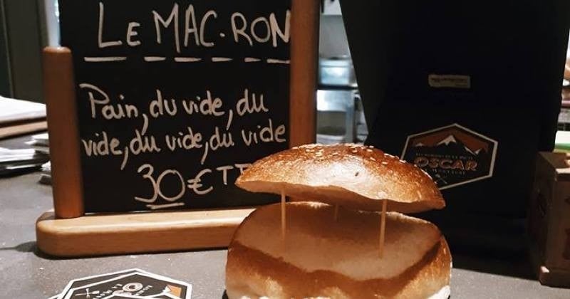 Le Mac Ron, le burger vide qui coûte cher lancé par un food truck de Haute-Savoie !