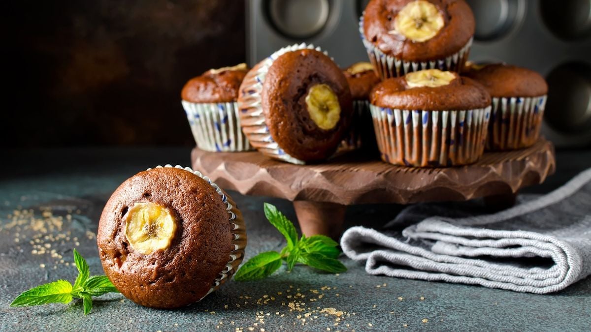 Muffins au chocolat et à la banane