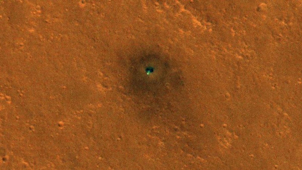 Image de la surface de la planète Mars prise par la sonde Mars Insight