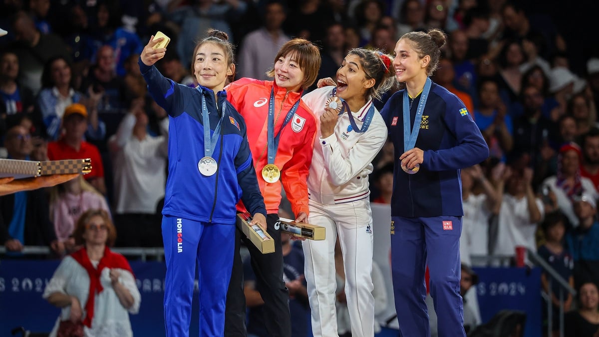 selfie des judokates lors des Jeux olympiques de Paris 2024