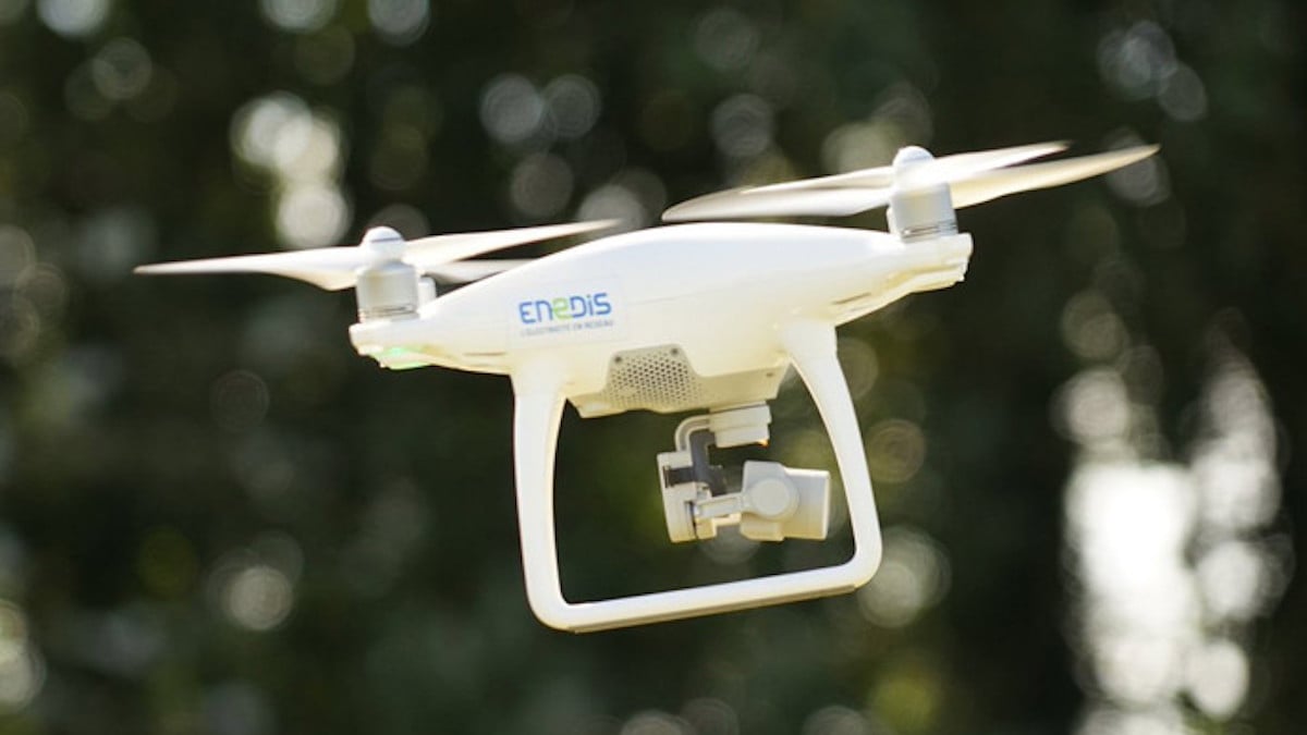 Un drone Enedis