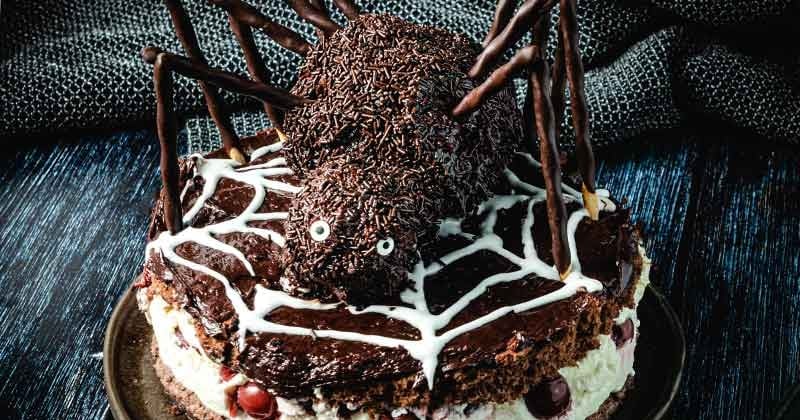 Le gâteau araignée d'Halloween, super facile et aussi gourmand que flippant !