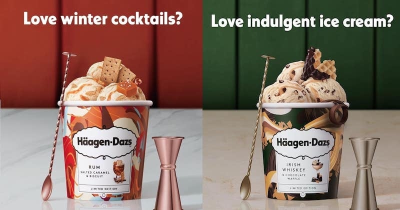 Häagen-Dazs lance deux nouvelles glaces inspirées de cocktails hivernaux !