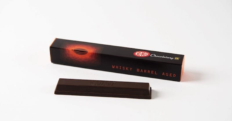 Kit Kat lance une barre de chocolat vieilli en fût de whisky