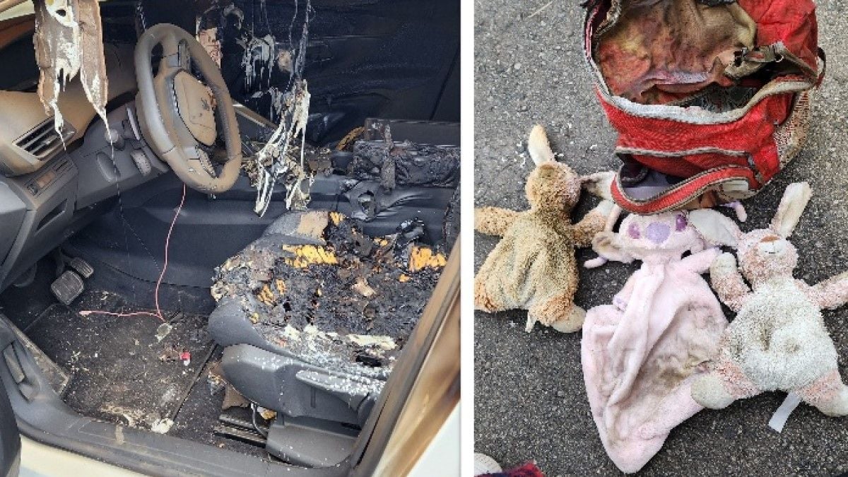 Le doudou de la petite fille autiste retrouvé intact dans la voiture volée et incendiée