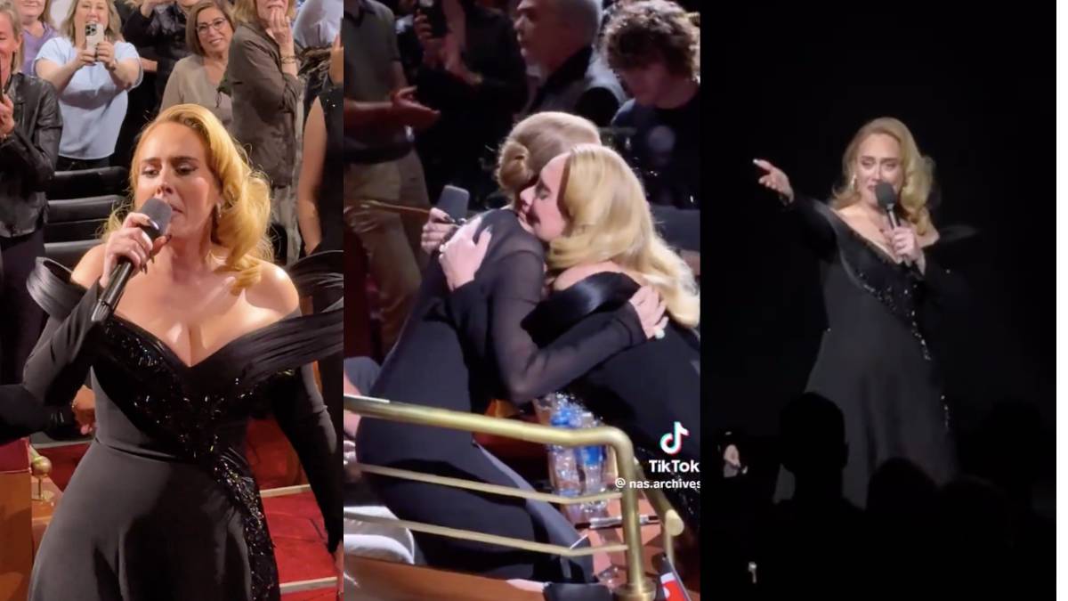 En plein concert, Adele aperçoit... Céline Dion dans le public et sa réaction émeut la toile