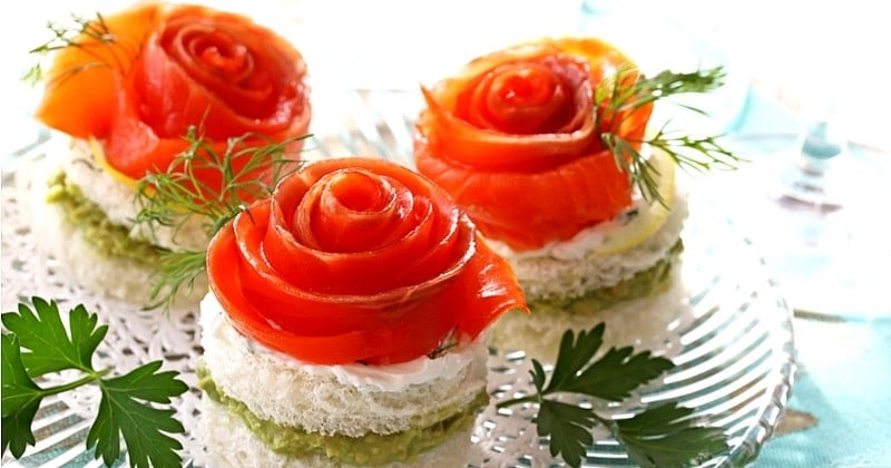 Roses au saumon