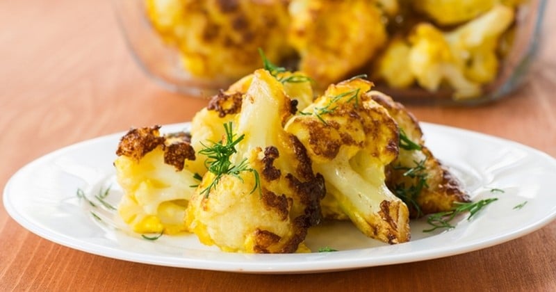 Choux fleurs et beignets épicés