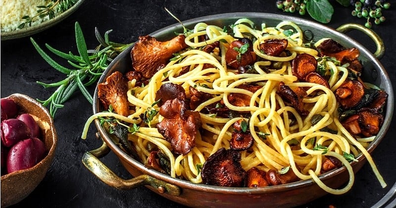 Spaghetti aux chanterelles