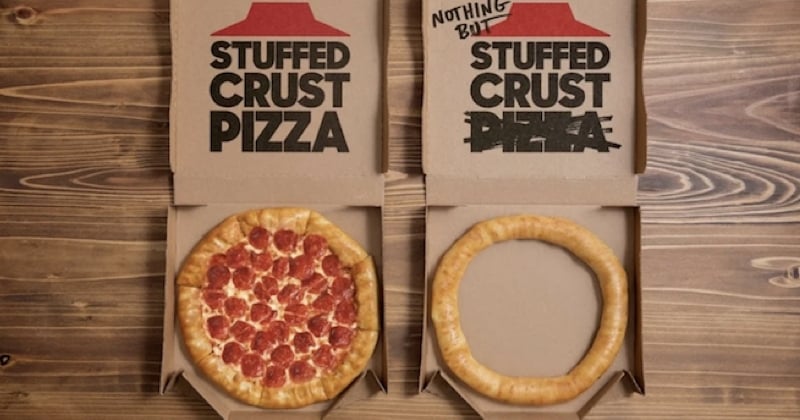 Pizza Hut propose une pizza sans garniture pour ceux qui adorent la croûte