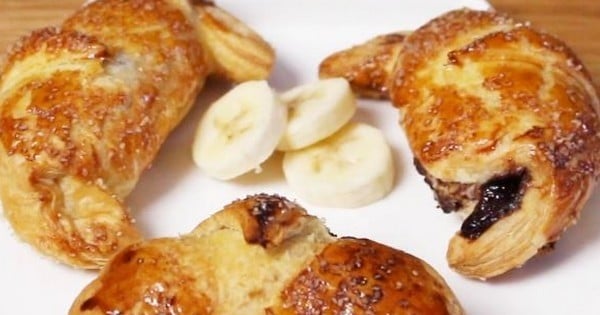 Croissants banane Nutella