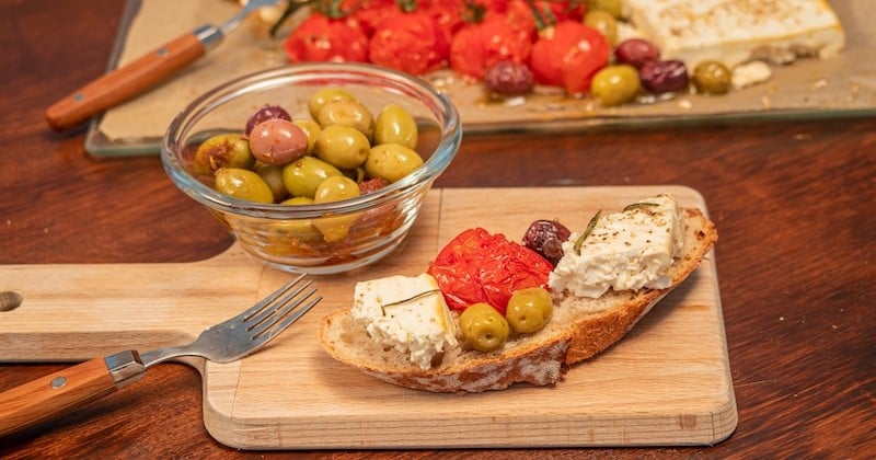 Feta rôtie à l'huile d'olive