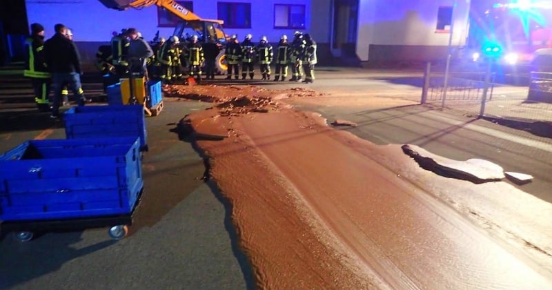 Accident dans une chocolaterie : une marée de chocolat se déverse dans un centre-ville Allemand !