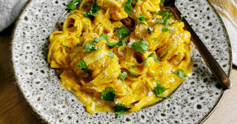 Succombez de gourmandise pour les tagliatelles à la crème de butternut !