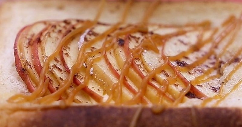 Tartines façon tarte aux pommes