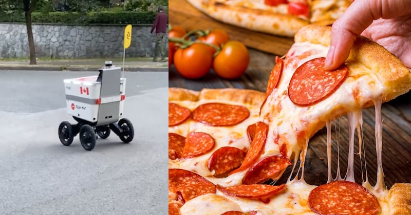 Il est désormais possible de se faire livrer sa pizza par un robot !