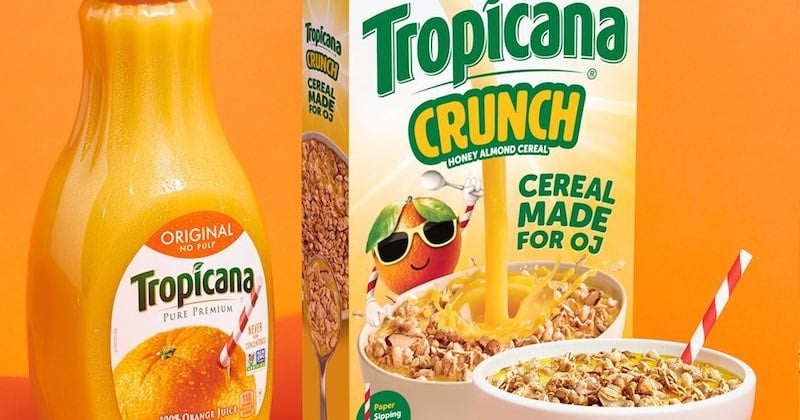 Découvrez les nouvelles céréales Tropicana à mélanger avec du jus d'orange !