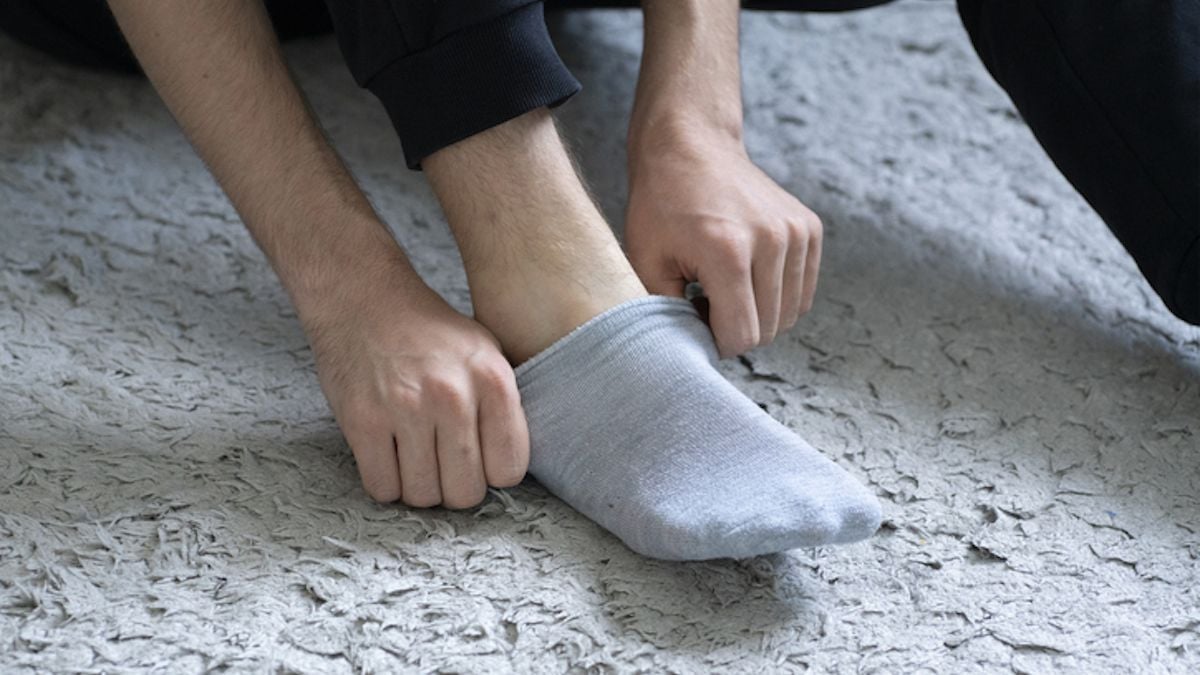 Grâce à une chaussette, ce test permet de mesurer votre équilibre et votre forme