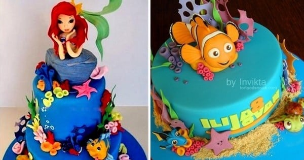 21 Gateaux D Anniversaire Magnifiques Pour Vos Enfants Ca Vous Vous Donner Des Idees Le Gateau De La Petite Sirene Est Incroyable