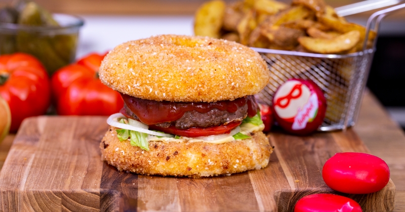 Bagel de Babybel pané géant