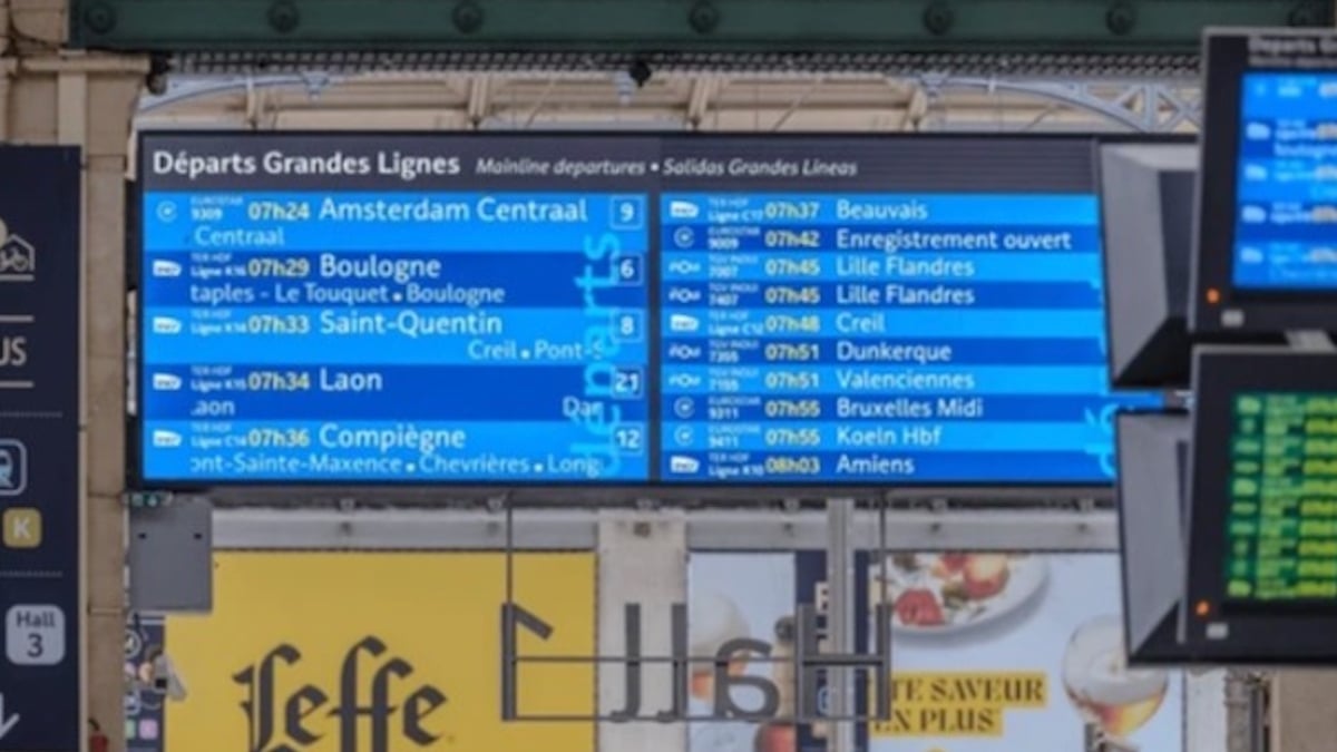 Panneau d'affichage SNCF