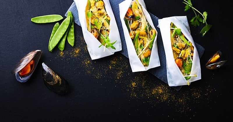 Papillotes de moules à la thaïlandaise 