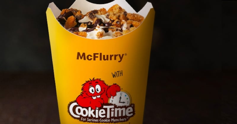 McDonald's lance un McFlurry Cookie Time avec des morceaux de chocolat