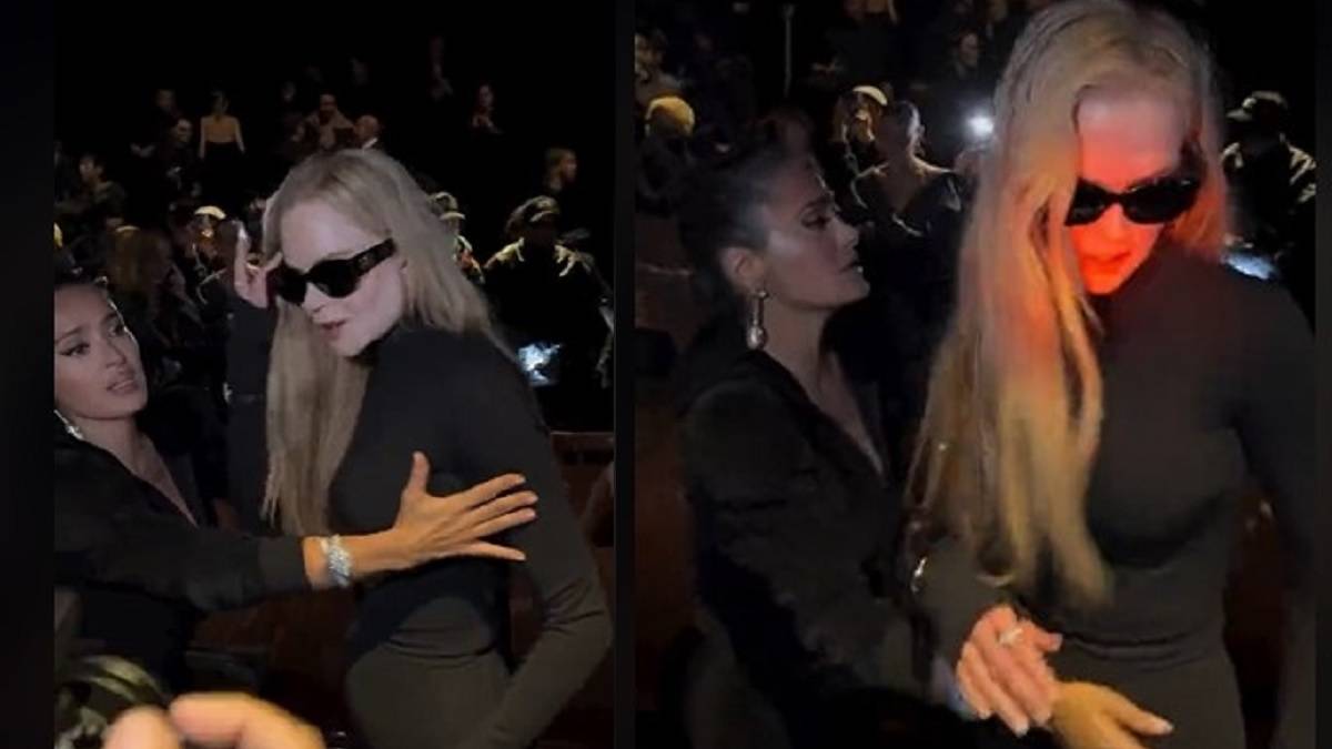 Ce geste incompréhensible de Nicole Kidman sur Salma Hayek à la Fashion Week de Paris enflamme internet