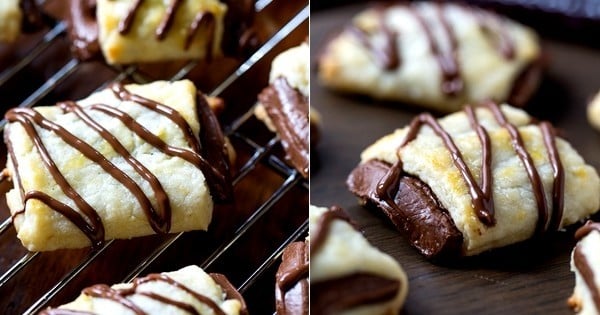 Mini-feuilletés fourrés au chocolat