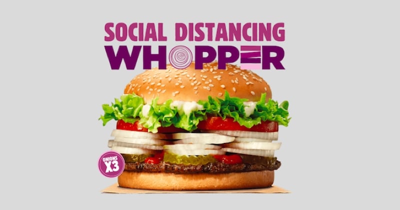 Burger King invente un Whopper triple oignon pour garder «une distanciation sociale»