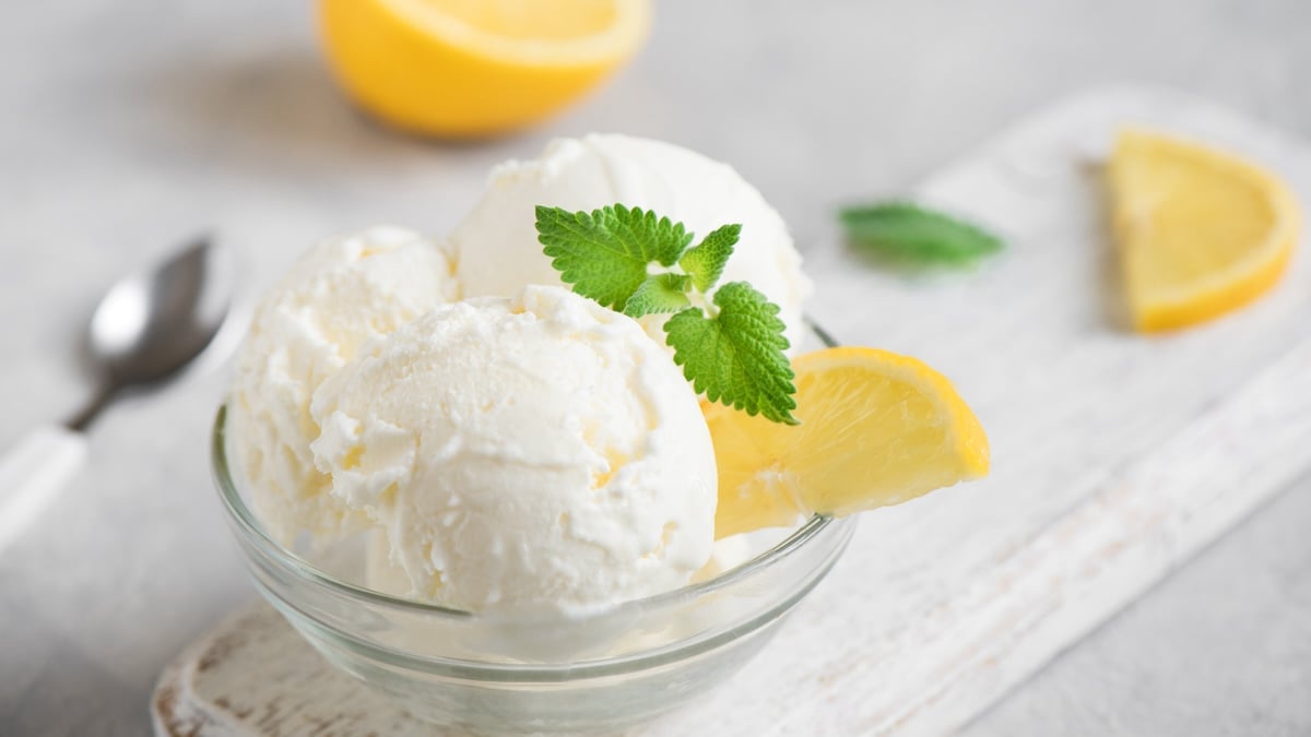 Glace au citron sans sorbetière